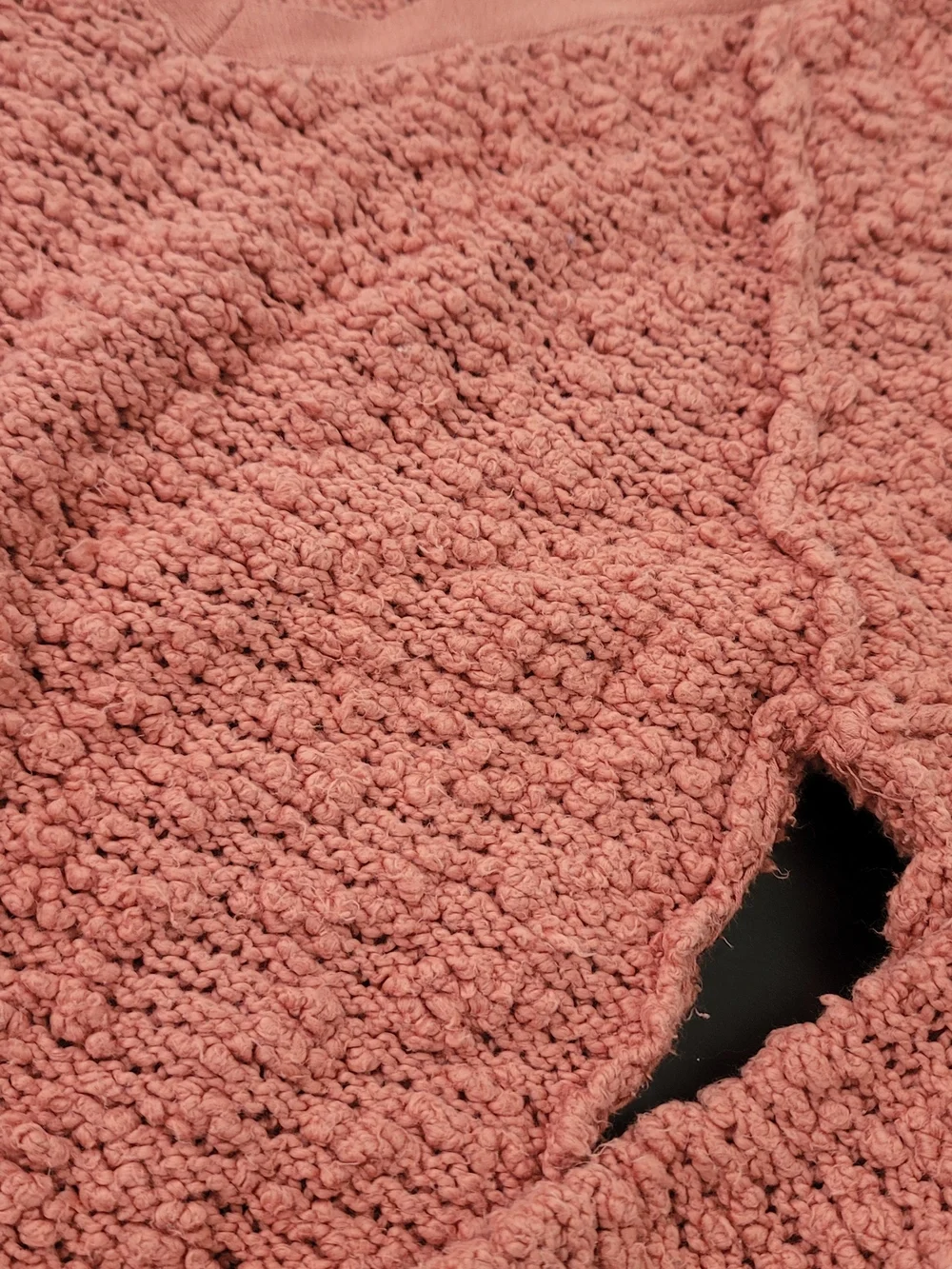 Free People V-Neck Textured Sweater - Coral/rust Color